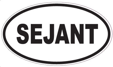 SEJANT - Oval Sticker