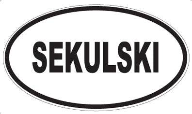 SEKULSKI - Oval Magnet