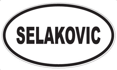 SELAKOVIC - Oval Sticker