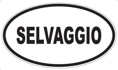 SELVAGGIO - Oval Sticker