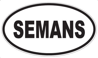 SEMANS - Oval Sticker