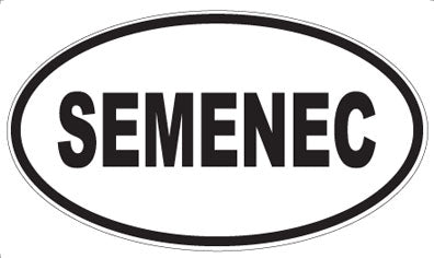 SEMENEC - Oval Sticker