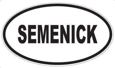 SEMENICK - Oval Magnet