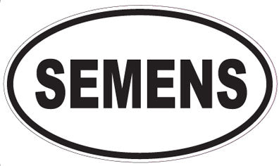 SEMENS - Oval Sticker