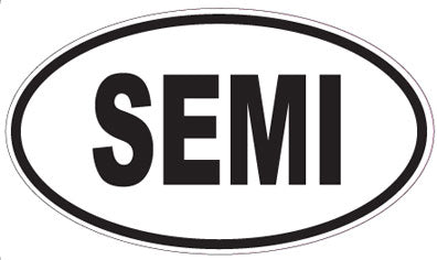 SEMI - Oval Sticker