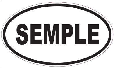 SEMPLE - Oval Sticker