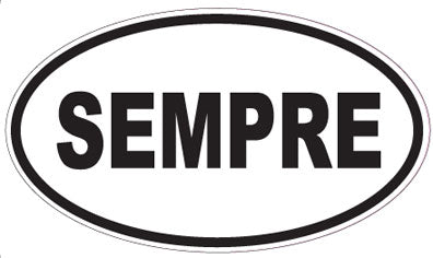 SEMPRE - Oval Sticker