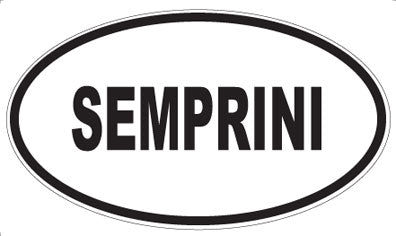 SEMPRINI - Oval Sticker