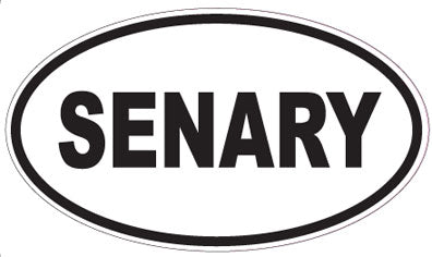 SENARY - Oval Sticker