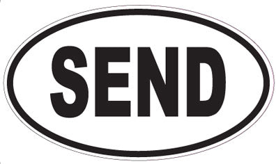 SEND - Oval Sticker