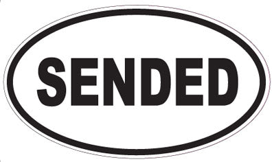 SENDED - Oval Sticker