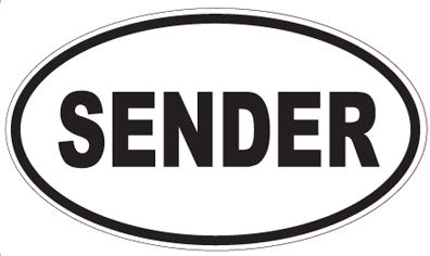 SENDER - Oval Sticker