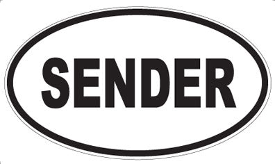 SENDER - Oval Magnet