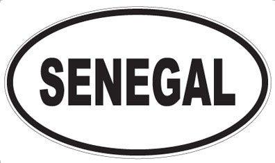 SENEGAL - Oval Sticker