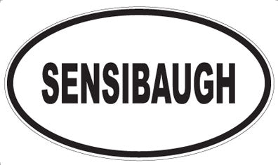 SENSIBAUGH - Oval Sticker