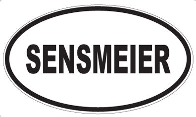 SENSMEIER - Oval Sticker