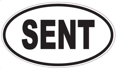 SENT - Oval Sticker