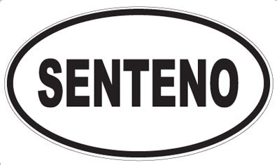 SENTENO - Oval Sticker