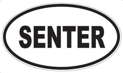 SENTER - Oval Sticker