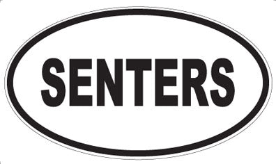SENTERS - Oval Sticker