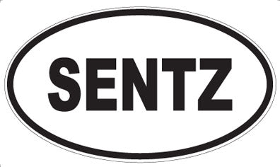 SENTZ - Oval Sticker