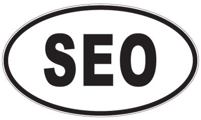 SEO - 3 Letter Initials Oval Sticker