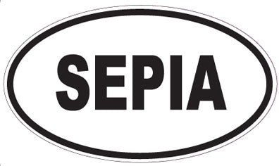 SEPIA - Oval Sticker