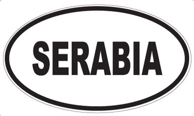 SERABIA - Oval Sticker