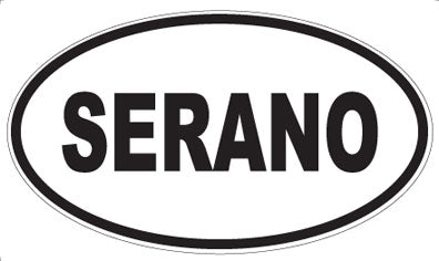 SERANO - Oval Sticker