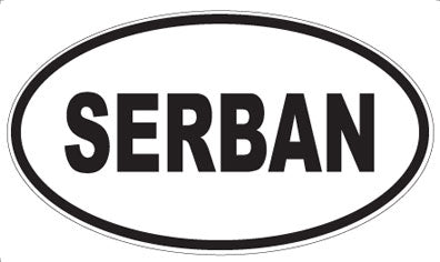 SERBAN - Oval Sticker