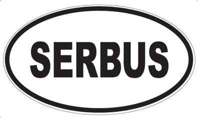 SERBUS - Oval Sticker