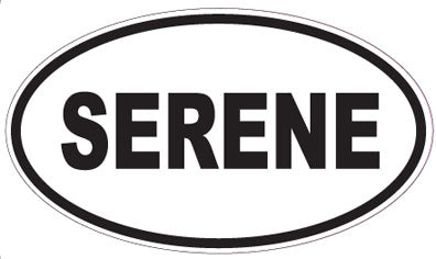 SERENE - Oval Sticker