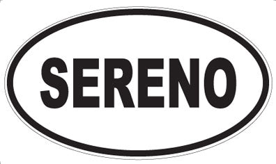 SERENO - Oval Sticker