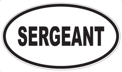 SERGEANT - Oval Magnet