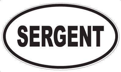 SERGENT - Oval Magnet