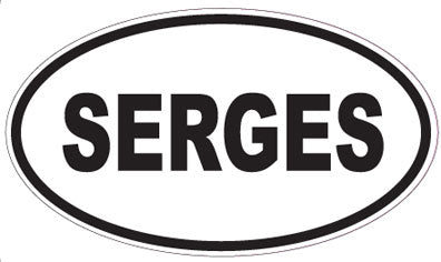 SERGES - Oval Sticker