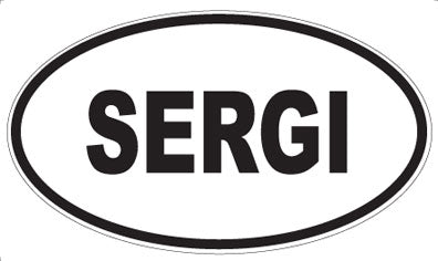 SERGI - Oval Sticker