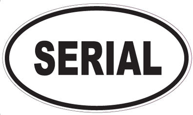SERIAL - Oval Sticker