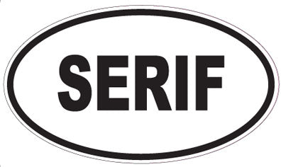 SERIF - Oval Magnet