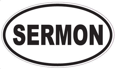 SERMON - Oval Sticker