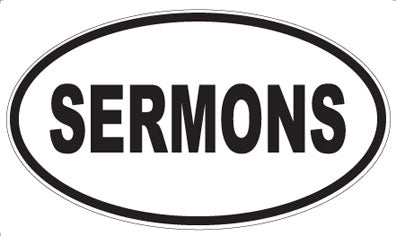 SERMONS - Oval Magnet