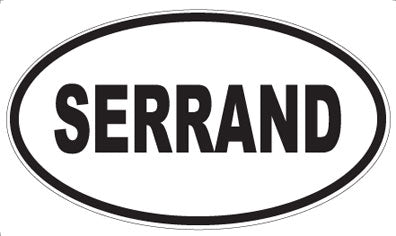 SERRAND - Oval Sticker