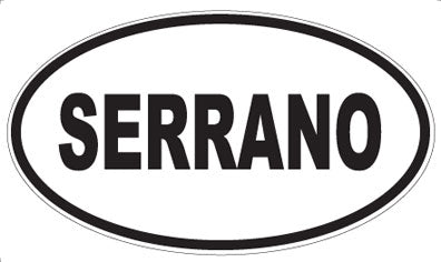 SERRANO - Oval Magnet