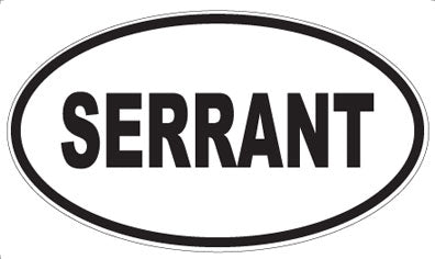 SERRANT - Oval Sticker