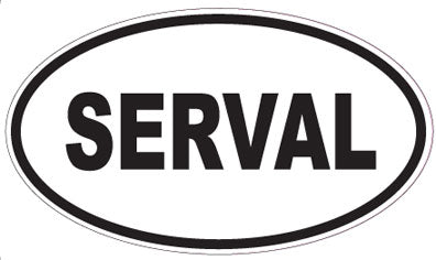 SERVAL - Oval Sticker