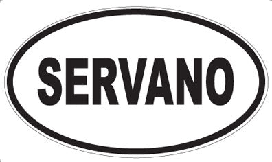 SERVANO - Oval Sticker