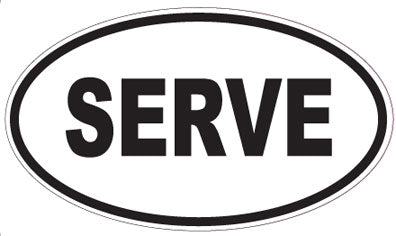 SERVE - Oval Sticker