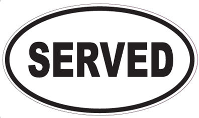 SERVED - Oval Sticker
