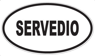 SERVEDIO - Oval Sticker