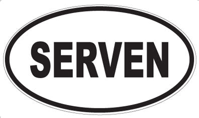 SERVEN - Oval Sticker